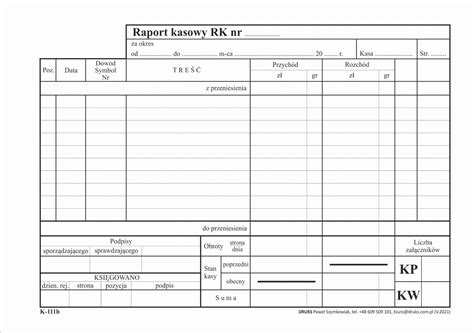 Raport Kasowy A Samokopiuj Cy Druks