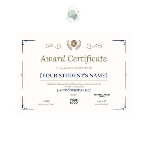 Academic Certificate Of Completion Beauty Academy Manuals1