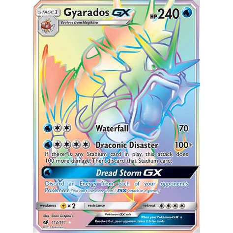 Gyarados Gx 112111 Rainbow Rare