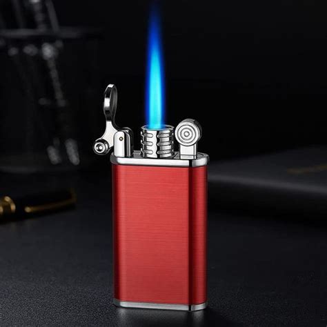 Briquet Gaz Rechargeable En M Tal Briquets Torche Coupe Vent Jet