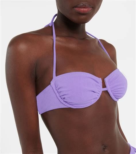 Reina Olga Penny Terry Bikini Top In Witch Terry Modesens