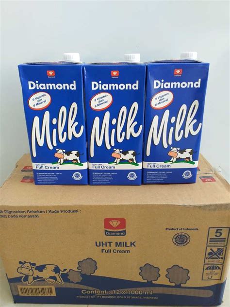 Jual Susu Diamond UHT 1 Liter 1 Karton FULL CREAM Di Seller Bright