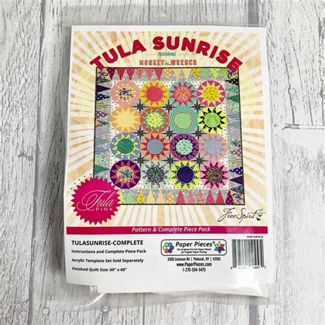 Tula Pink Sunrise Complete Pattern And Paper Piece Pack By Etsy