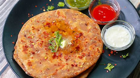 Aloo Paratha Recipe Dhaba Style Punjabi Aloo Paratha Breakfast