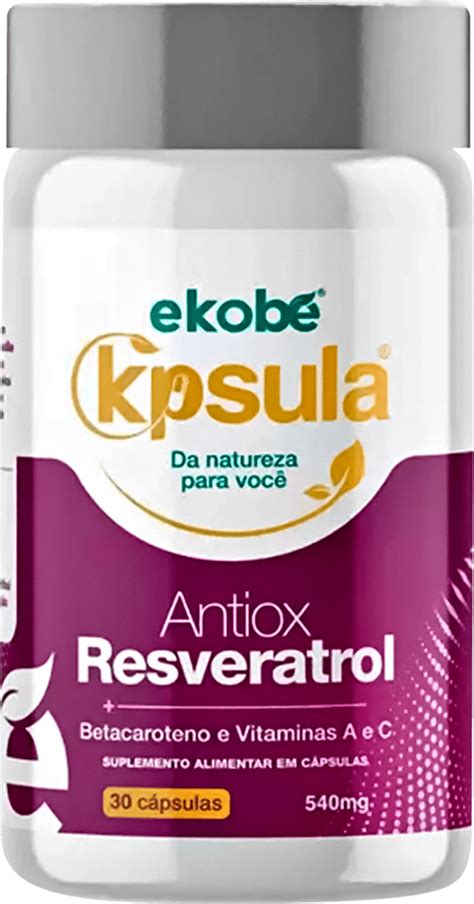 Suplemento Vitamínico Ekobé K psula Antiox Resveratrol Beleza na Web