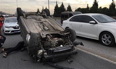 TEMde feci kaza Otomobil takla attı ASAYİŞ Gebze Yenigün