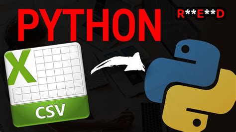 Python Csv Tutorial How To Read And Write Csv File With Python Youtube