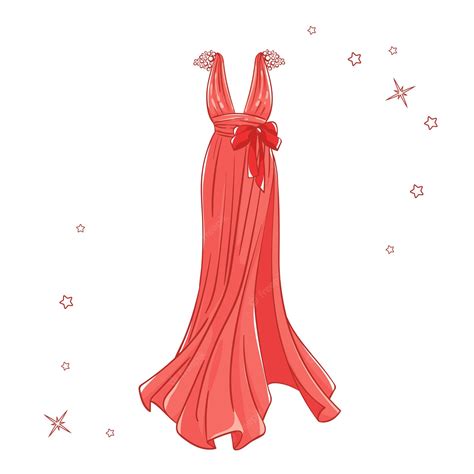 Premium Vector Model Dress For Prom Ball Solemn Event