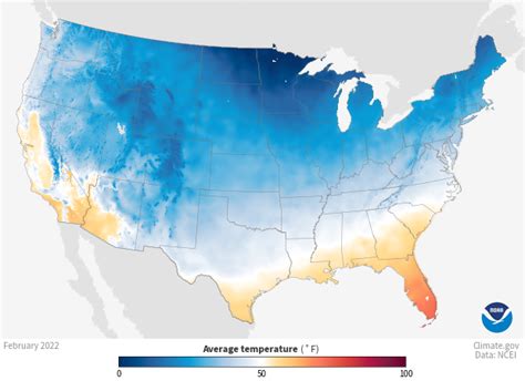 Temperature Us Monthly Average Noaa Climate Gov