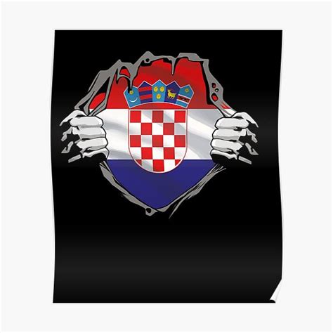 "Croatia Hrvatska Flag Flag Croatian" Poster by Rueb | Redbubble