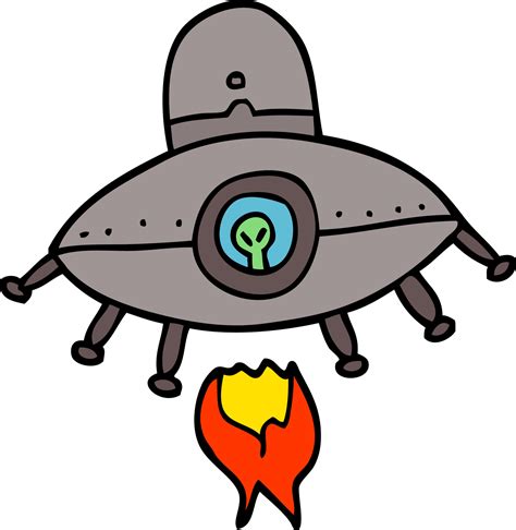 cartoon doodle alien spaceship 12165316 Vector Art at Vecteezy