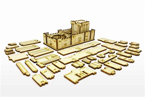 The Second Temple small 3D Wooden Puzzle Kit - Israel Cart