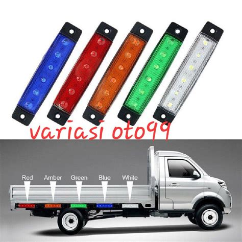 Jual LAMPU BAK LED 6 SMD LAMPU SAMPING BAK TRUK 12V 24V ANTI AIR TOPI