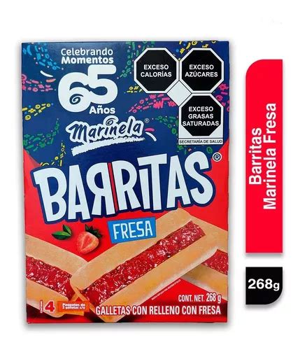 Barritas De Fresa Marinela G Paquetes De Galletas C U Mercadolibre