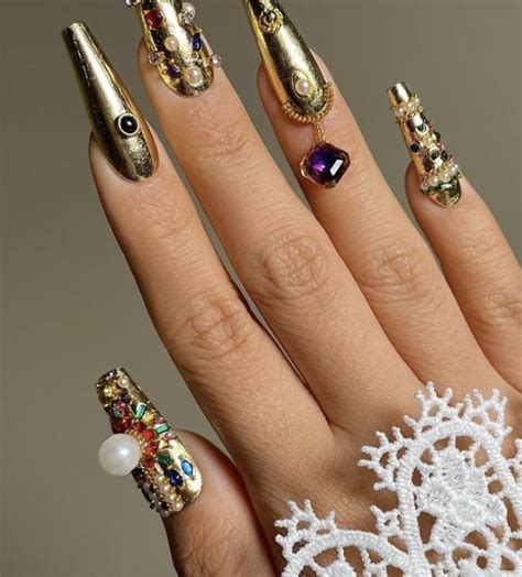 30 Fabulous Jeweled Nails To Add Glamour To Your Manicure Your Classy Look