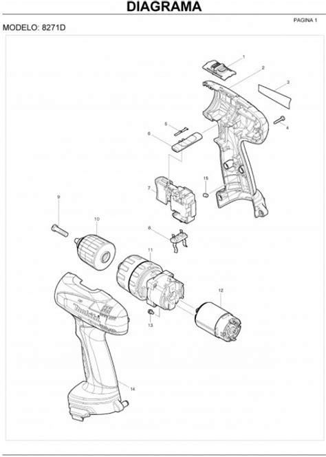 Despiece Taladro Inal 14 4V 8271D Makita La Casa Del Repuesto