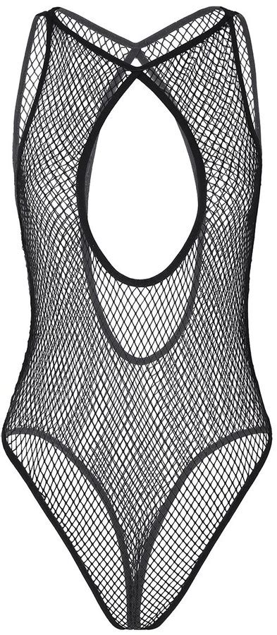 Choomomo Women S Sexy Lingerie Transparent Cutout Plunge Fishnet