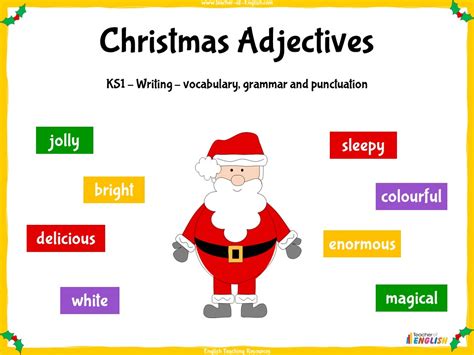 Christmas Adjectives Ks1 Teaching Resources