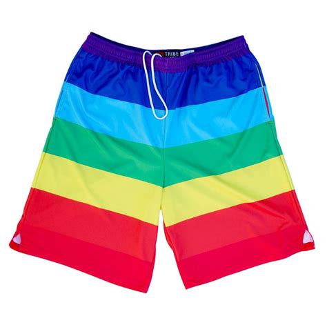 Rainbow Flag Lacrosse Sublimated Shorts Made In Usa Rainbow