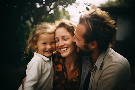 Retrato De Una Familia Afectuosa Y Amorosa Foto Gratis