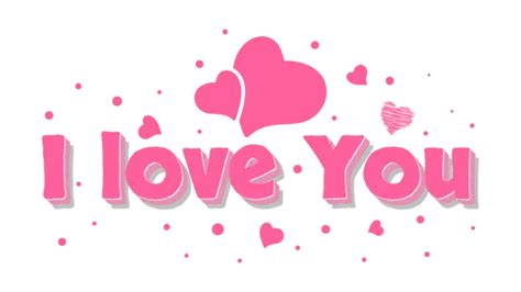 I Love You Vector Design Images I Love You Text Lettering With Hearts