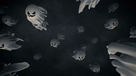 Halloween Background With Flying Ghosts Stock Motion Graphics SBV ...