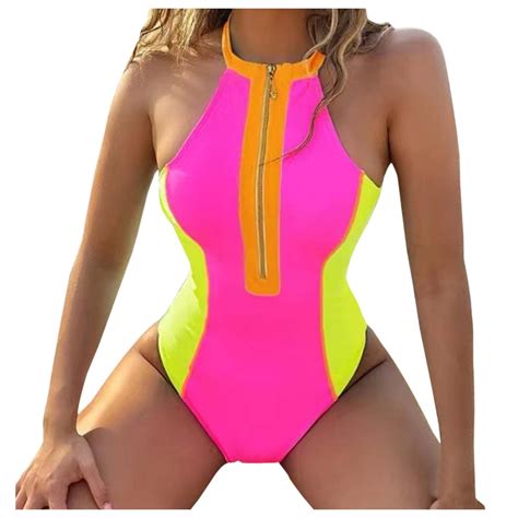 Celivon One Piece Swimsuit For Women Ice Silk Plunging V Neck Sexy High Cut S Bathing Suit Hot