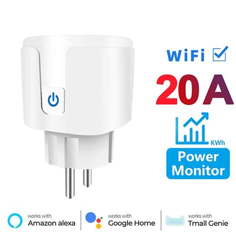 Plug UE Inteligente Monitoramento De Energia WiFi Controle De Voz