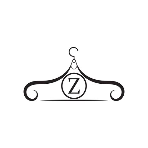 Fashion vector logo. Clothes hanger logo. Letter Z logo. Tailor emblem ...