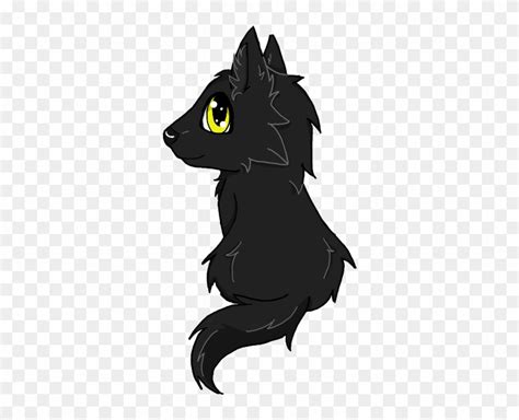 Black Wolf Pup By Wolfy Kokoro - Wolf Pup Wolf Silhouette, HD Png ...