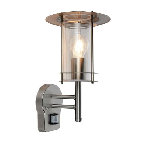 Outdoor Wall Light With Pir 60w E27 Ip44 Saxby York 4479782 Light And Power Solutions Ltd