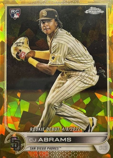 CJ Abrams 2022 Topps Chrome Update Sapphire Edition Rookie Debut Gold