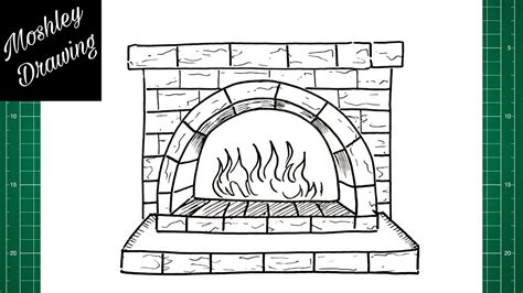 How to Draw a Fireplace Step by Step - YouTube