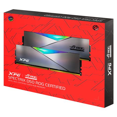 XPG SPECTRIX D50 ROG Certified RGB 32GB 2x 16GB DDR4 3600MHz Desktop