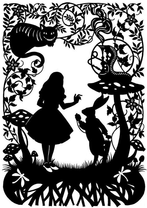 Alice In Wonderland Silhouette Art Alice In Wonderland Pinterest