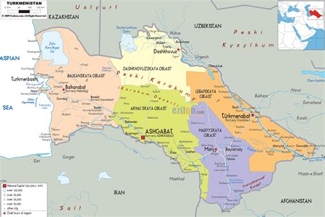 Map Kazakhstan Desert - Share Map