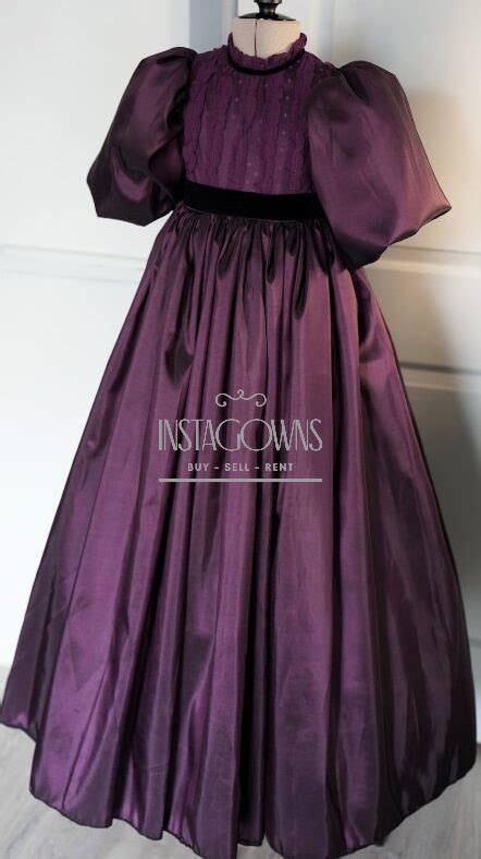 New Beautiful Custom Made Eggplant Taffeta Gown For Sale Instagowns