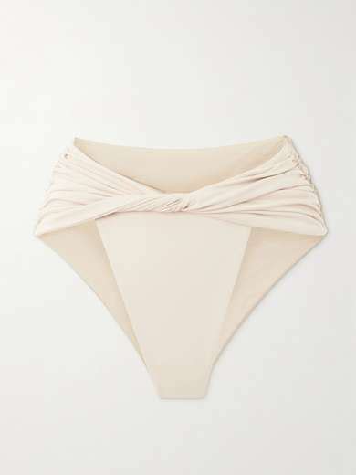 Magda Butrym Twist Front Ruched Bikini Briefs Net A Porter