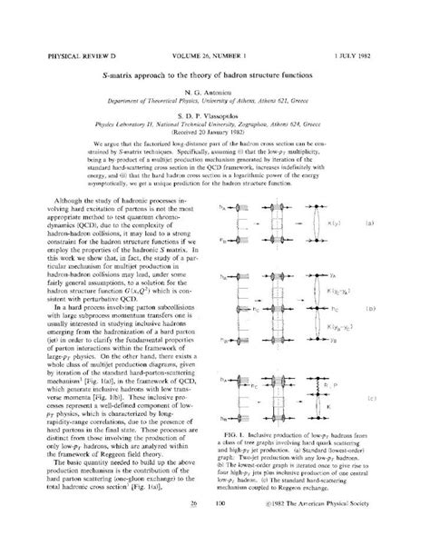 (PDF) -matrix approach to the theory of hadron structure functions ...