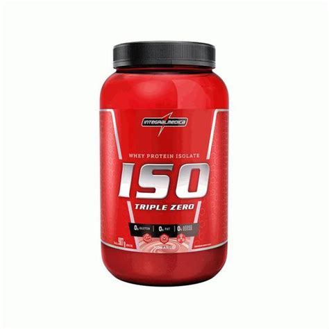 ISO TRIPLE ZERO 907G Morango INTEGRALMÉDICA Whey Protein