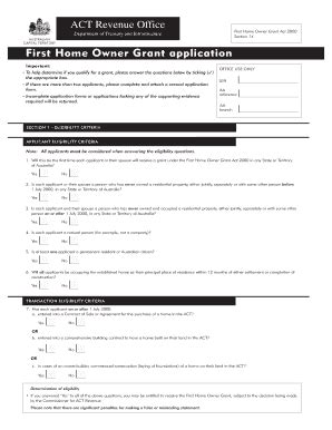 Fillable Online First Home Owner Grant Application Mybank Au Fax