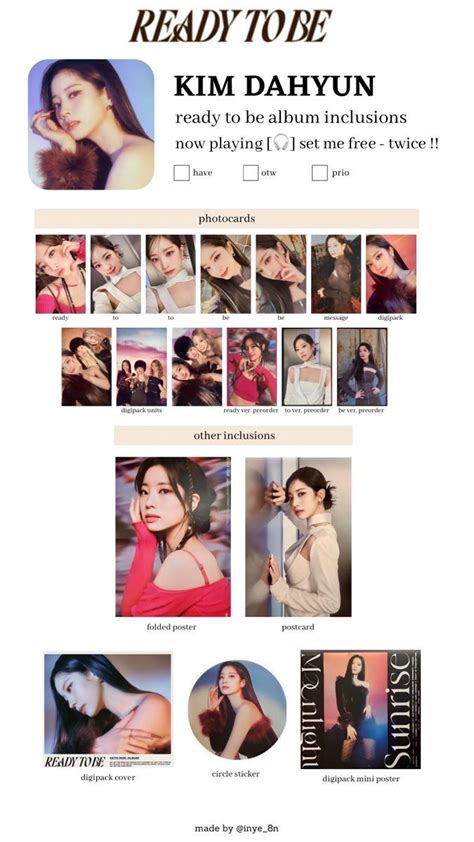 Dahyun Photocard Template Nel