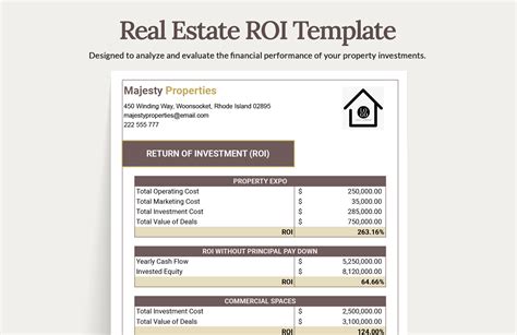 Real Estate ROI Template in Excel, Google Sheets - Download | Template.net