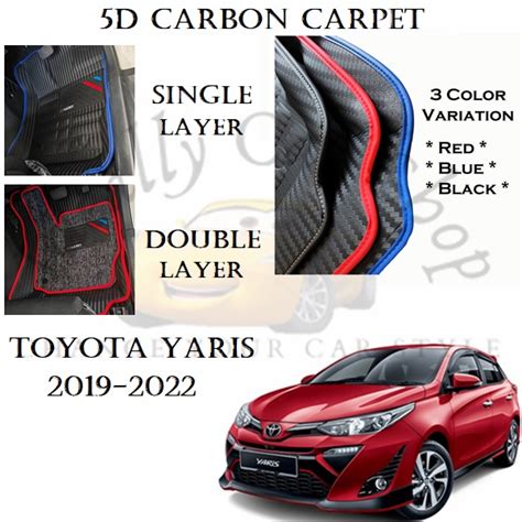 Toyota Yaris 2019 2024 Vios 2019 2022 5D Carbon Double Layer Single