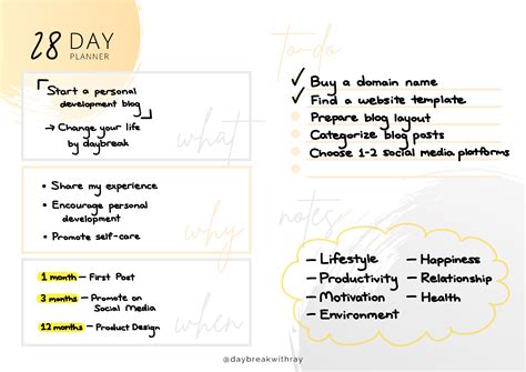28-Day Planner: How to Plan Your Goal and Secure Your Success
