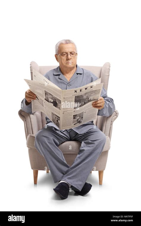 Man Reading Newspaper Armchair Cut Out Stock Images And Pictures Alamy