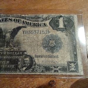 Silver Certificate Black Eagle One Dollar Rough Etsy