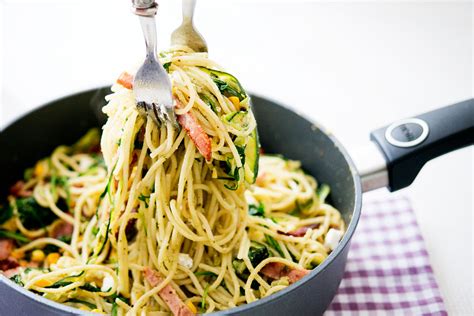 Spaghetti Z Pesto Z Pestek Dyni Cukini I Rukol W Krainie Smaku