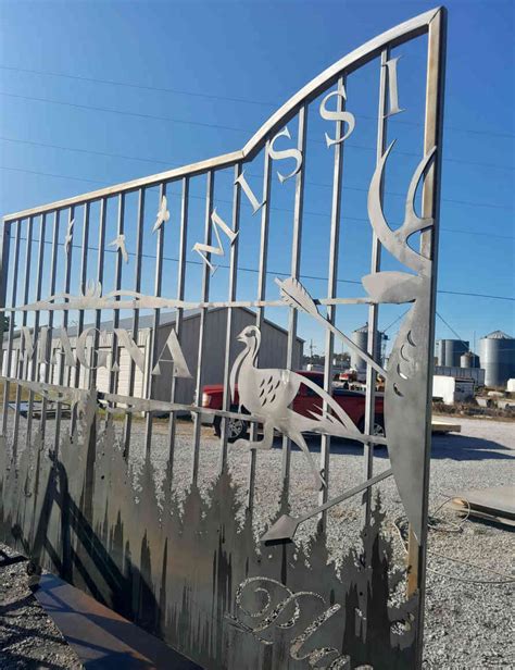 Custom Gate With Pickets And Plasma Cut Metal Art Designs Custom