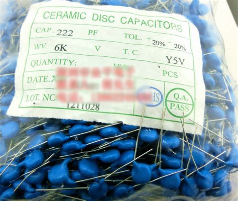 RoHS High Voltage Ceramic Disc Capacitors 222m 6kv 222pf Ceramic Disc